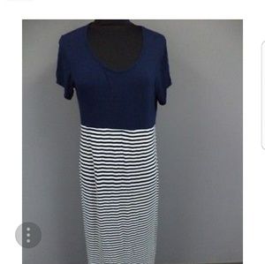 Navy & White Newport News Cruise Dress Sz XXL